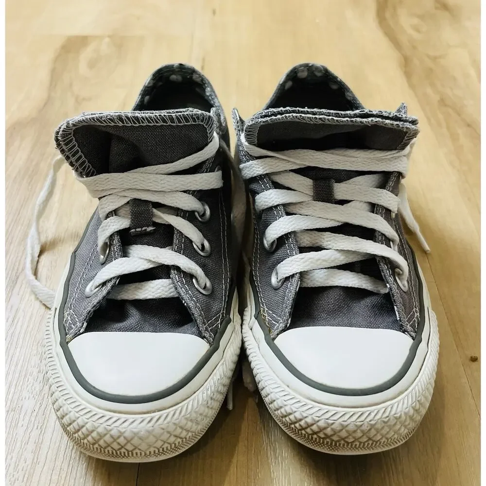Converse Chuck Taylor All Star Grey Double Tongue Low Top Sneakers Size 5 US